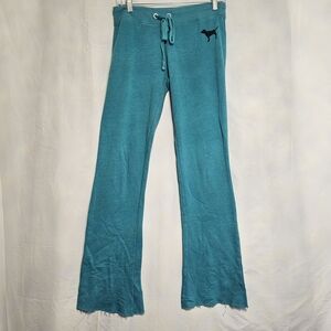 Victoria's Secret Teal Sweatpants with Dog Logo XSmall